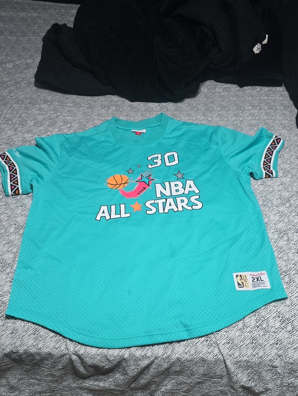 Men's NBA Scottie Pippen Mitchell & Ness Teal Mesh T-Shirt